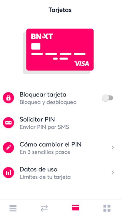 App Tarjeta Bnext